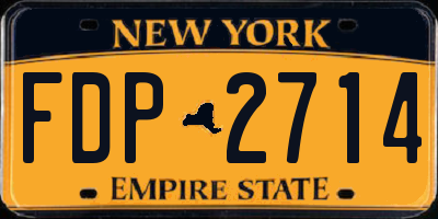 NY license plate FDP2714