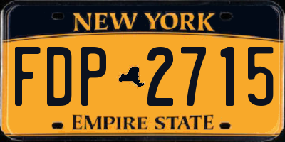 NY license plate FDP2715