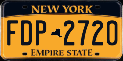 NY license plate FDP2720