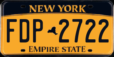 NY license plate FDP2722