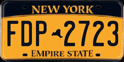 NY license plate FDP2723