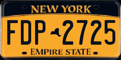 NY license plate FDP2725