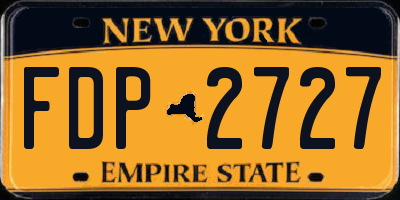 NY license plate FDP2727
