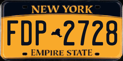 NY license plate FDP2728