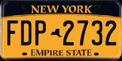 NY license plate FDP2732