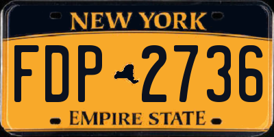 NY license plate FDP2736