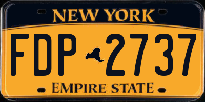 NY license plate FDP2737
