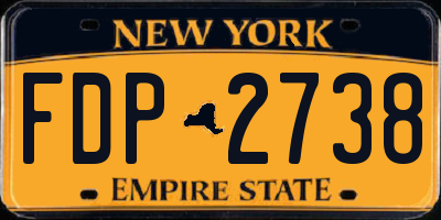 NY license plate FDP2738