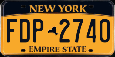 NY license plate FDP2740