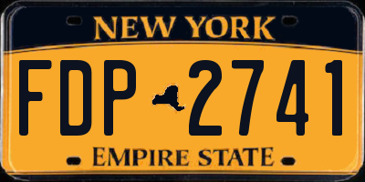NY license plate FDP2741