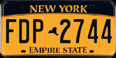NY license plate FDP2744