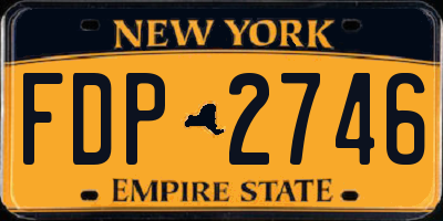 NY license plate FDP2746