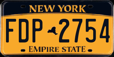 NY license plate FDP2754