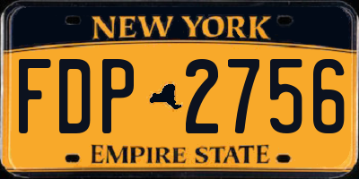 NY license plate FDP2756