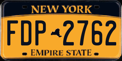 NY license plate FDP2762