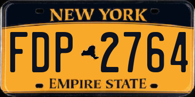 NY license plate FDP2764