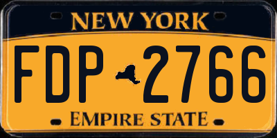 NY license plate FDP2766