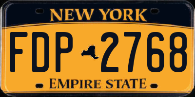 NY license plate FDP2768