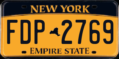 NY license plate FDP2769