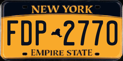 NY license plate FDP2770