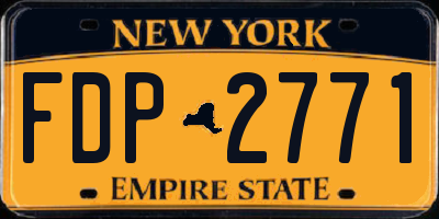 NY license plate FDP2771