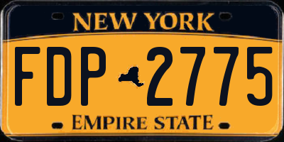 NY license plate FDP2775