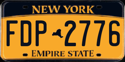 NY license plate FDP2776