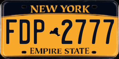 NY license plate FDP2777