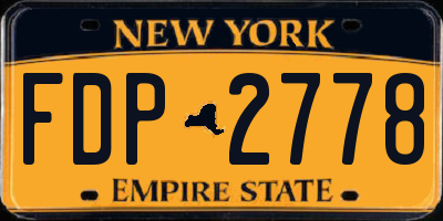 NY license plate FDP2778