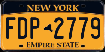 NY license plate FDP2779