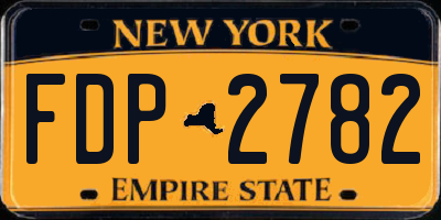 NY license plate FDP2782
