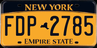 NY license plate FDP2785