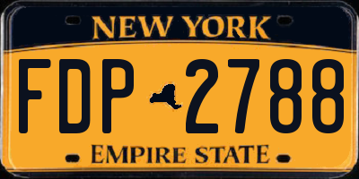 NY license plate FDP2788