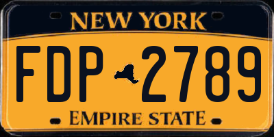 NY license plate FDP2789