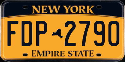 NY license plate FDP2790
