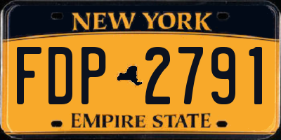 NY license plate FDP2791