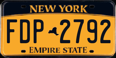 NY license plate FDP2792
