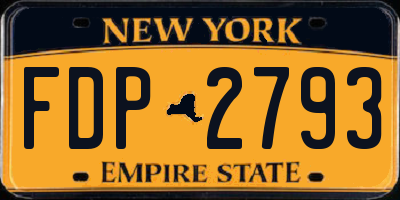 NY license plate FDP2793
