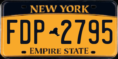 NY license plate FDP2795