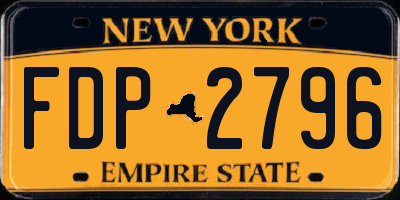 NY license plate FDP2796