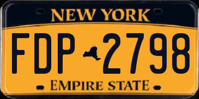 NY license plate FDP2798