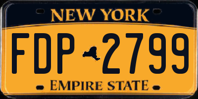 NY license plate FDP2799