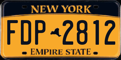 NY license plate FDP2812