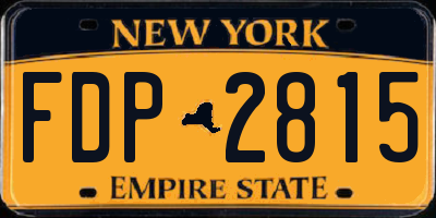 NY license plate FDP2815