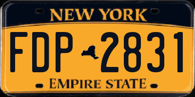 NY license plate FDP2831