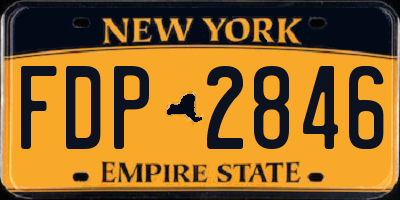 NY license plate FDP2846