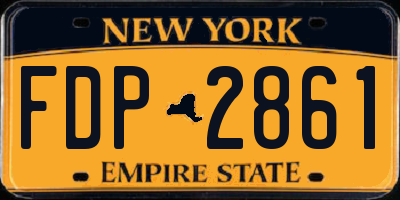 NY license plate FDP2861