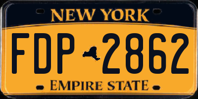 NY license plate FDP2862