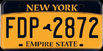NY license plate FDP2872