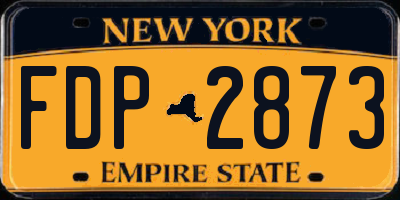 NY license plate FDP2873